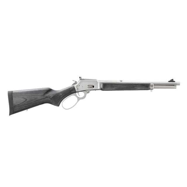 Marlin  1894 Trapper Full Size 44 Special/44 Rem Mag 8+1/9+1 16.10" Satin Threaded Barrel, Satin Stainless Steel Receiver, Fixed Black Laminate Stock