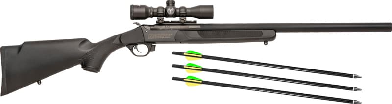 Traditions CRX6220060 Crackshot XBR Package 22 Cal 1rd 16.50" 20" Blued Steel Barrel & Receiver, Black Synthetic Stock, 4x32 Scope, Three Firebolt Arrows