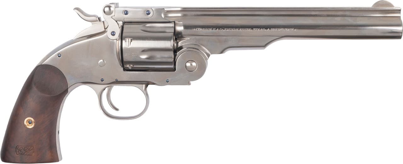 Cimarron No 3 Schofield 45 LC 7 in 6 round Nickel Walnut