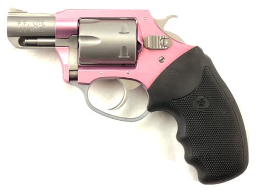 Charter Arms 52330 Pathfinder Pink Lady Small Frame 22 WMR 8 Shot 2" Stainless Steel Barrel, Pink Cerakote Aluminum Frame,  Stainless Cylinder, Black Finger Grooved Rubber Grip, Exposed Hammer
