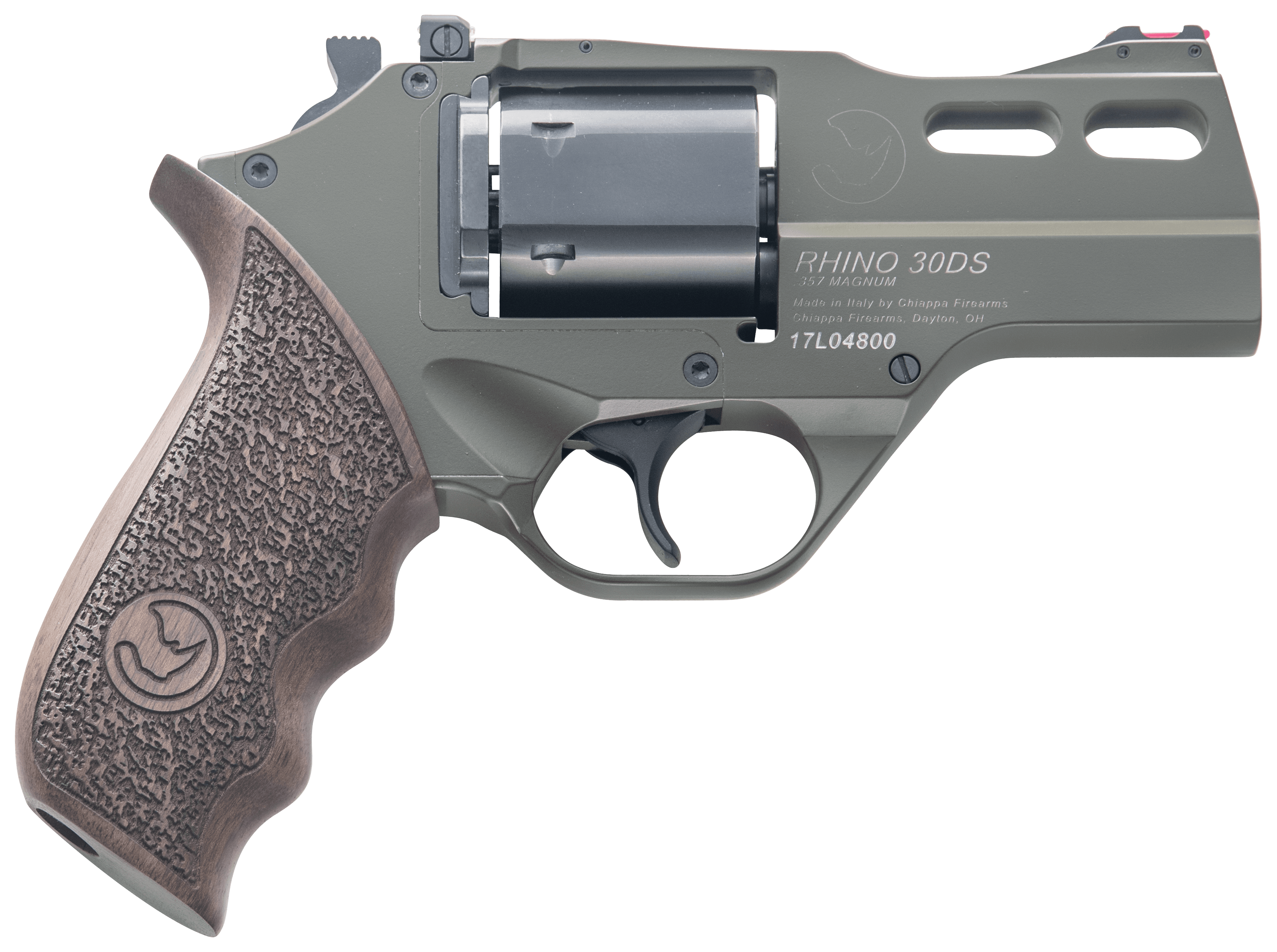 Chiappa Firearms Rhino 30SAR 357 Magnum 3 Inch 6 Rounds Green Cerakote Walnut Grip