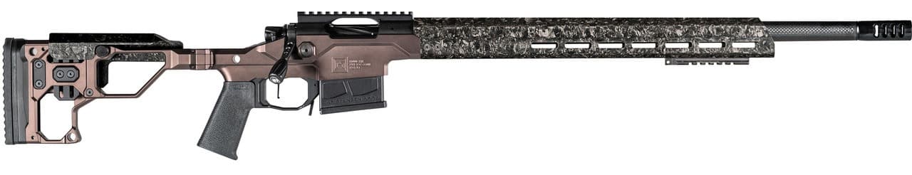 Christensen Arms 8010301300 Modern Precision  6.5 PRC 5+1 24" Threaded Carbon Fiber Barrel, Black Nitride Finish, Desert Brown Anodized Folding Stock, Polymer Grip