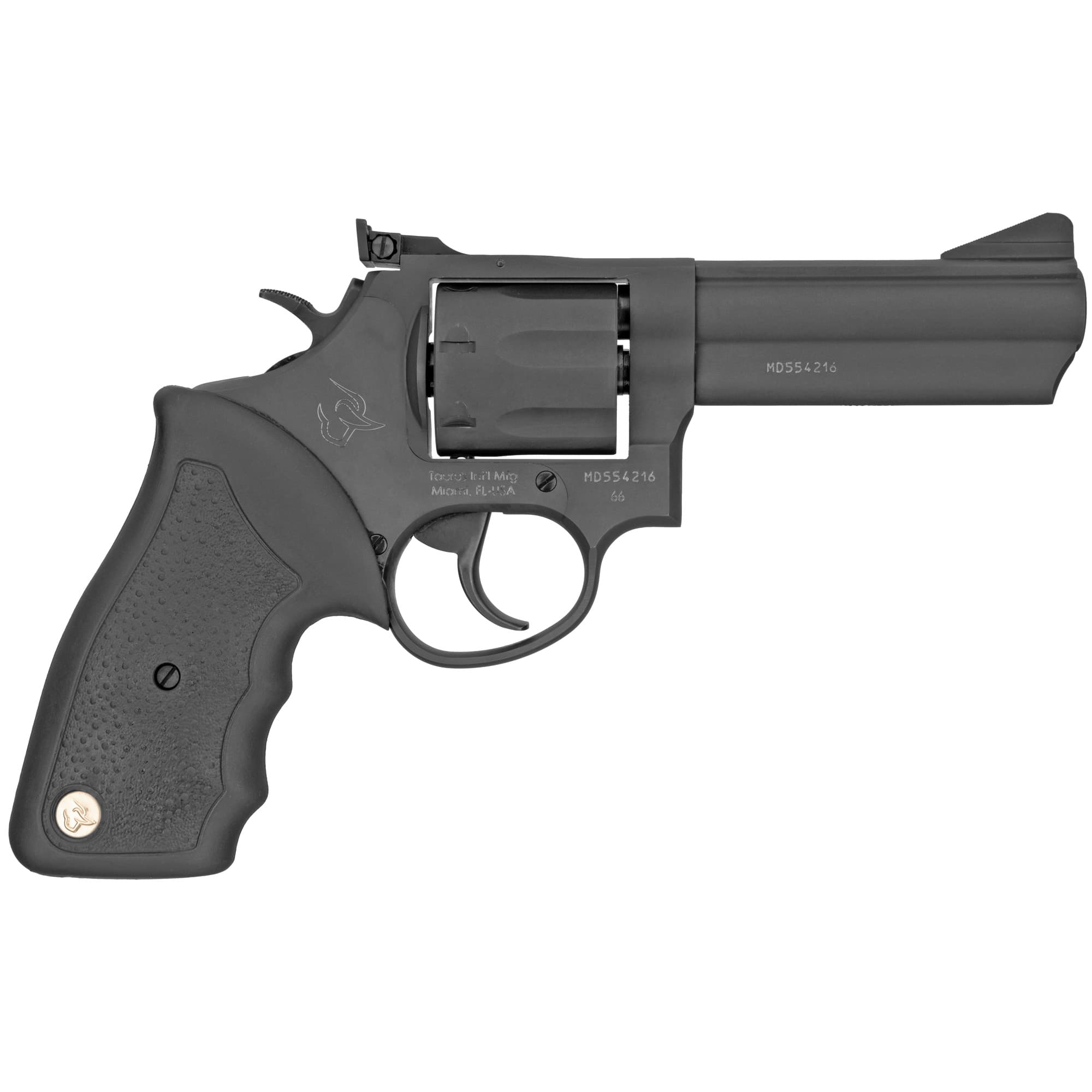 Taurus 66 Revolver - Black | 357 Mag / 38 Spl +P | 4" Barrel | 7rd | Rubber Grip
