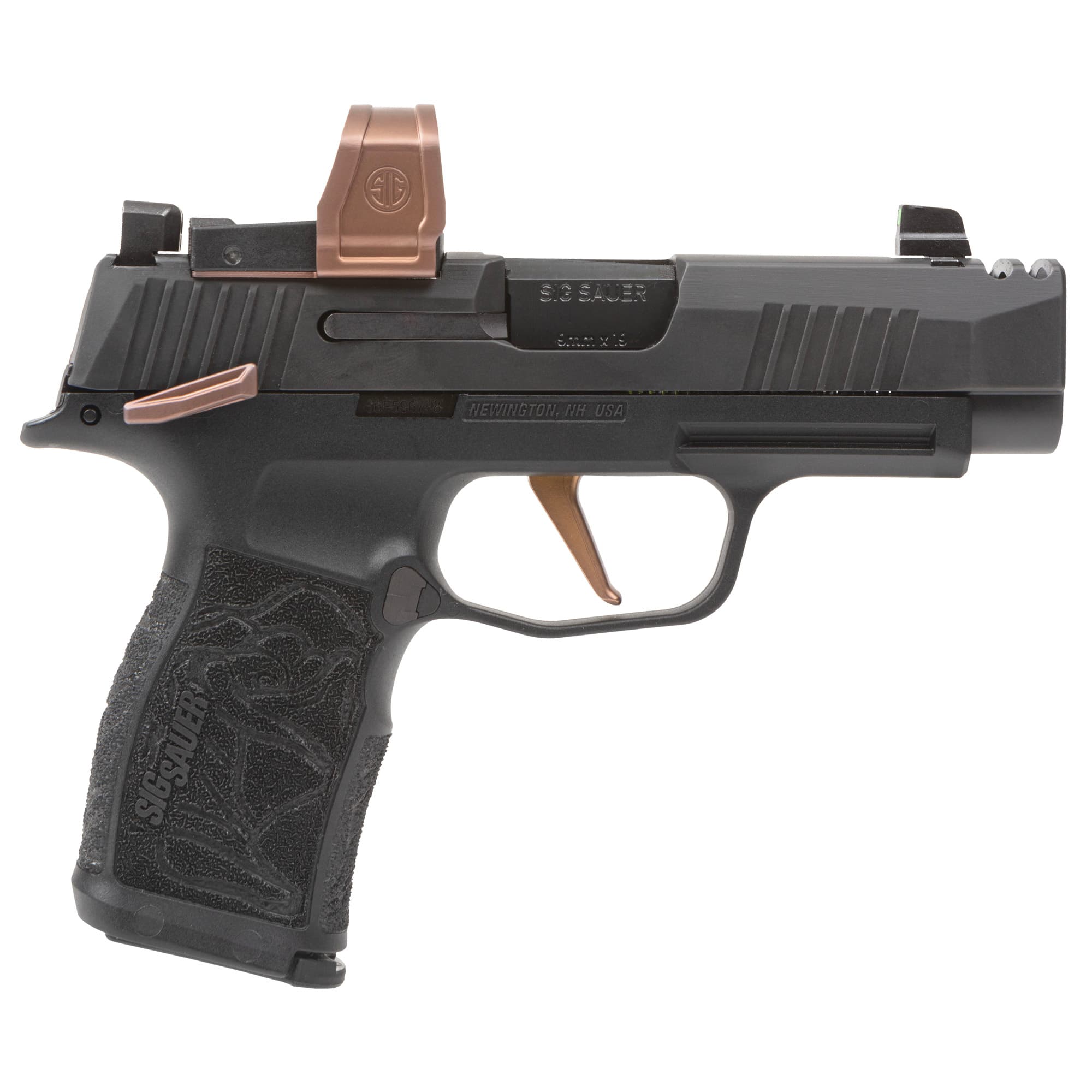 Sig Sauer, P365 Xl Rose, 9mm, 3.7 inch, 12+1, Black with Rose Gold