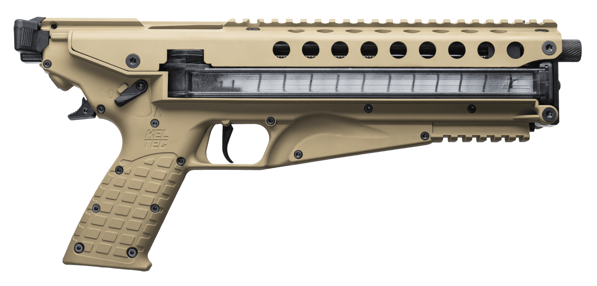 Kel Tec P50 5.7x28mm 9.6in Threaded Barrel 50rd Tan