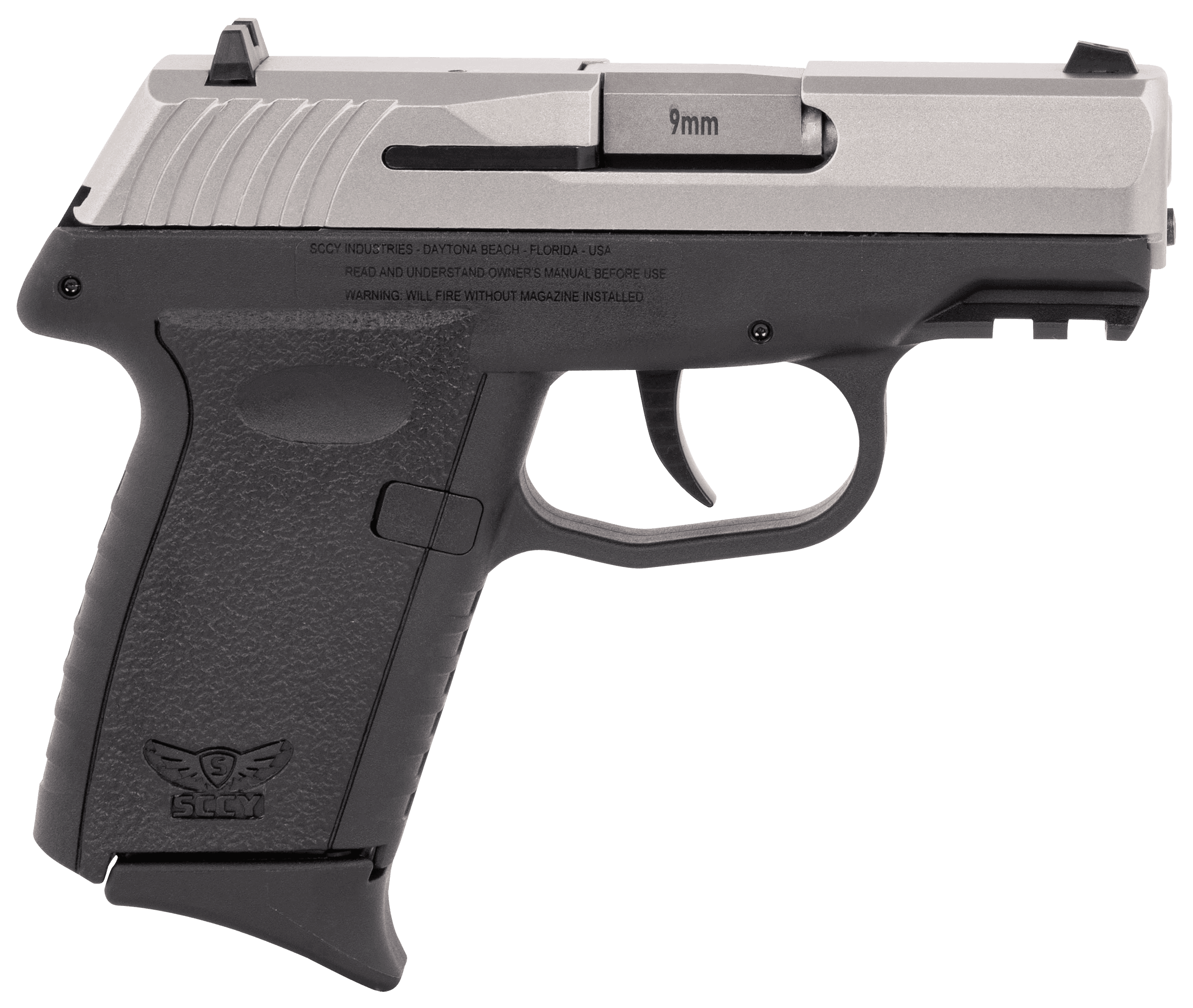 SCCY CPX-2 Gen 3 Sub-Compact Pistol - Stainless / Black | 9mm | 3.1" Barrel | 10rd | No External Safety