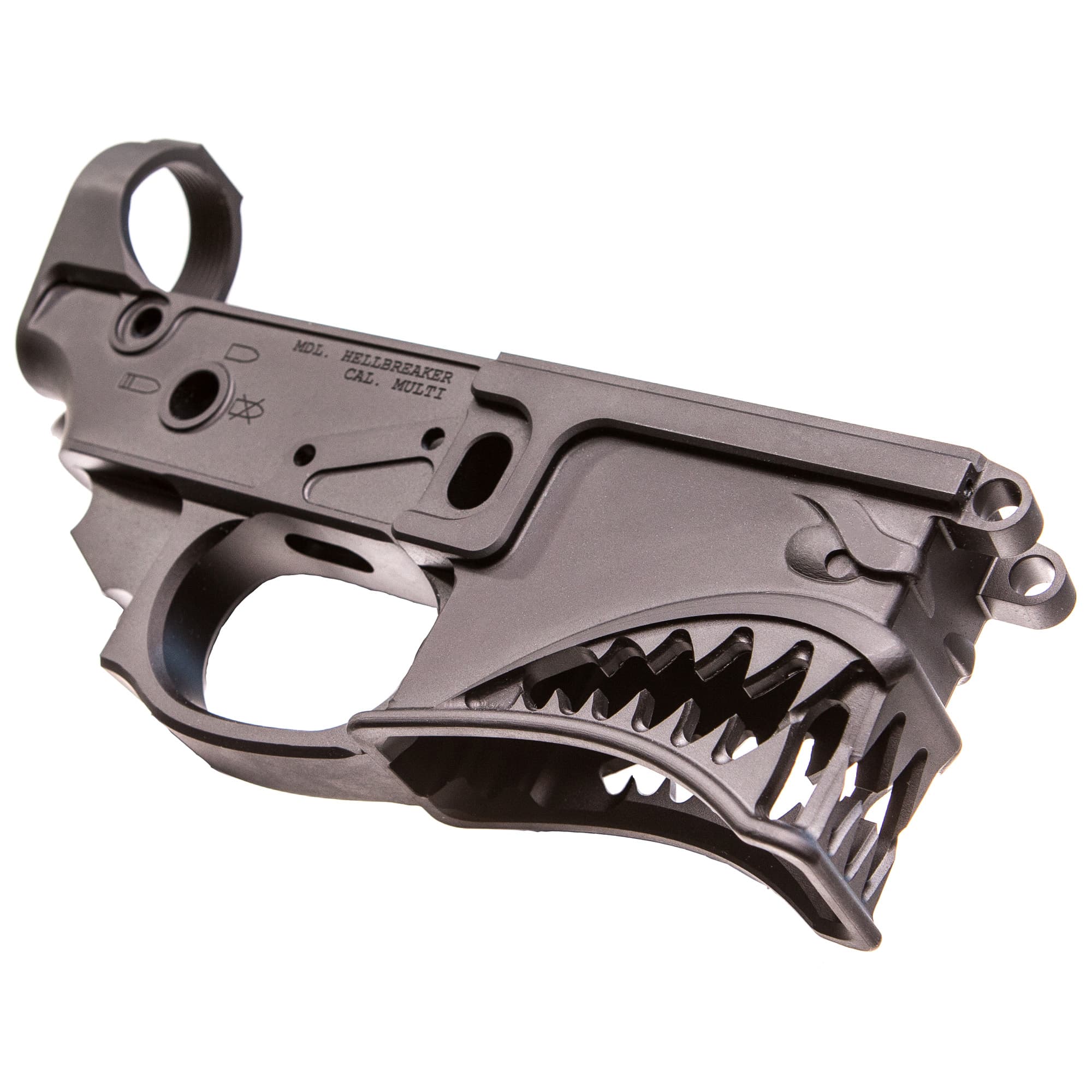 Sharps Bros SBLR01 Hellbreaker Stripped Lower Multi-Caliber Black Anodized Finish 7075-T6 Aluminum Material Compatible w/Mil-Spec AR-15 Internal Parts