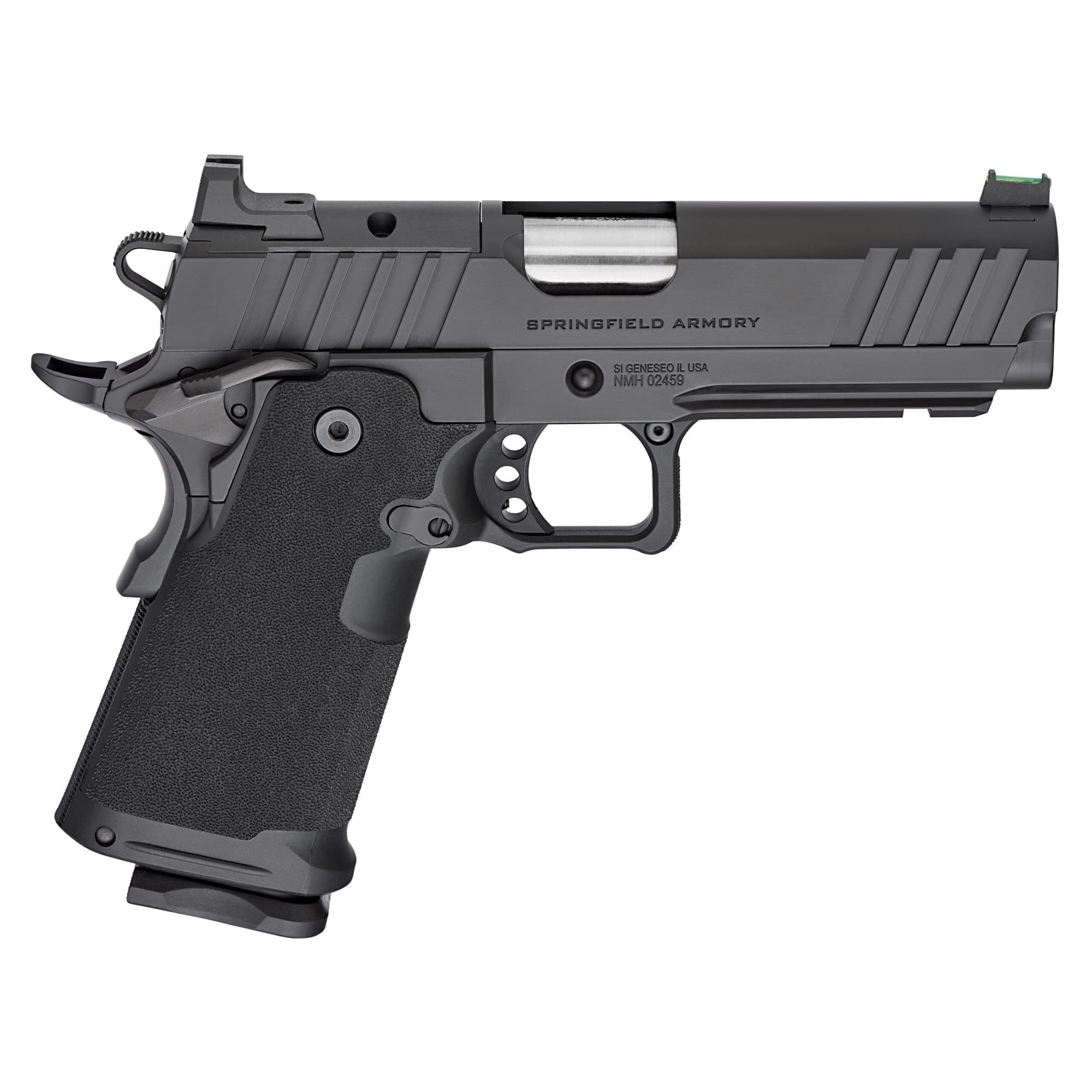 Springfield Armory PH9117AOS Prodigy  9mm Luger 20+1/17+1 4.25" Bull Barrel, Black Cerakote Carbon Steel Frame w/Picatinny Acc. Rail, Optic Ready Slide, Polymer Grip, Fiber Optic Sight