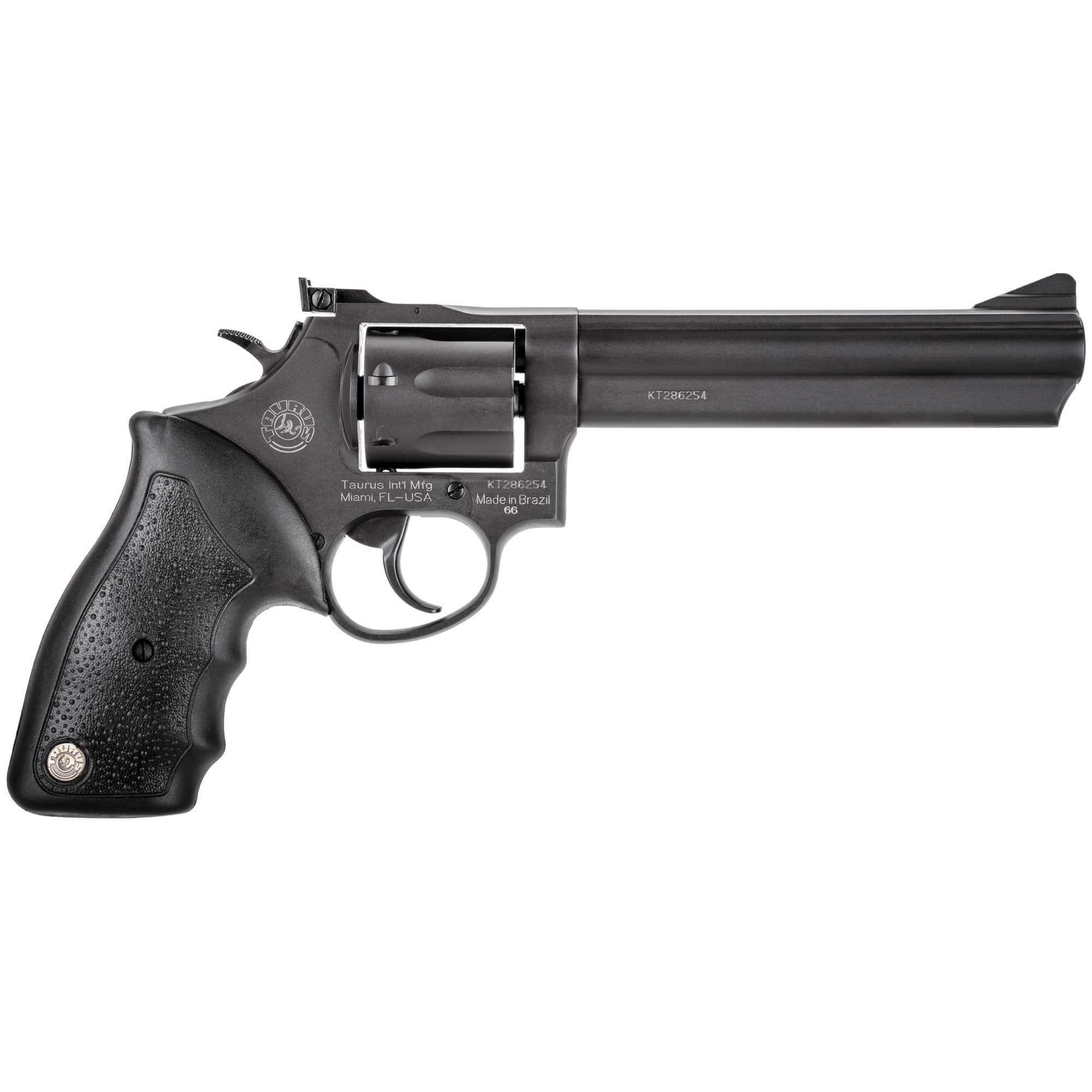 Taurus 66 Revolver - Black | 357 Mag / 38 Spl +P | 6" Barrel | 7rd | Rubber Grip