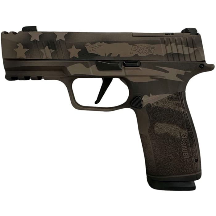 Sig Sauer P365 XMacro Comp 9mm 3.1in 17-Round Distressed Stars & Stripes