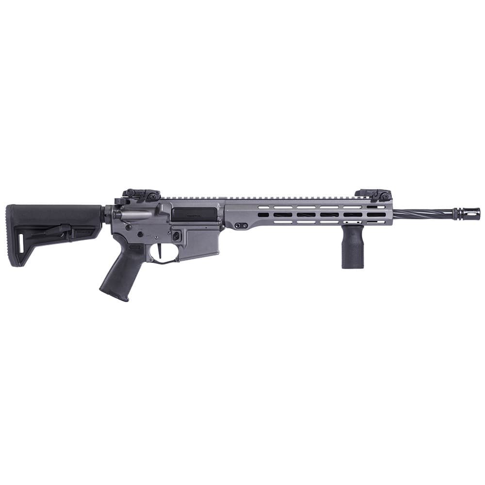 Maxim Defense MXM49734 MD15 L 5.56x45mm NATO 30+1 16" Fluted Barrel, Sniper Gray Rec/M-LOK Handguard, Black Magpul Furniture, SL-K Stock, MBUS Sights, Blackout Defense Flat Trigger