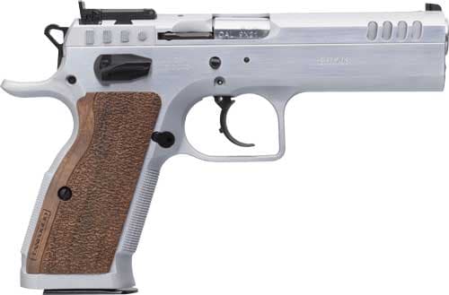 Tanfoglio IFG TFSTOCK29 Stock II Competition 9mm Luger 17+1 16+1, 4.44" Stainless Polygonal Rifled Barrel, Stainless Ported/Serrated Slide, Stainless Steel Frame, Brown Polymer Grip
