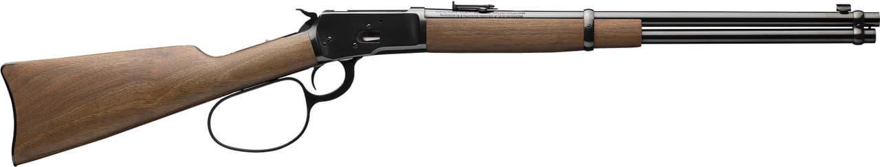 Winchester, 1892 Large Loop Carbine, 44 Remington Magnum, 20 inch, 10+1, Walnut Satin Blued and Stainless Receiver