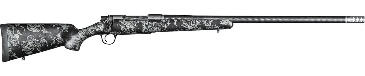 Christensen Arms 8010615900 Ridgeline FFT Full Size 300 PRC 3+1, 22" Stainless Steel Threaded Barrel, Stainless Aluminum Receiver, Black w/Gray Accents Fixed Sporter w/Flash Forged Technology Stock