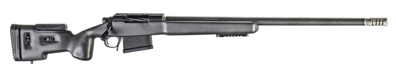 Christensen Arms 8010500300 TFM Long Range Full Size 338 Lapua Mag 3+1, 27" Carbon Fiber Target Steel Barrel, Black Nitride Aluminum Receiver, Natural Carbon Fiber Fixed Long Range Stock