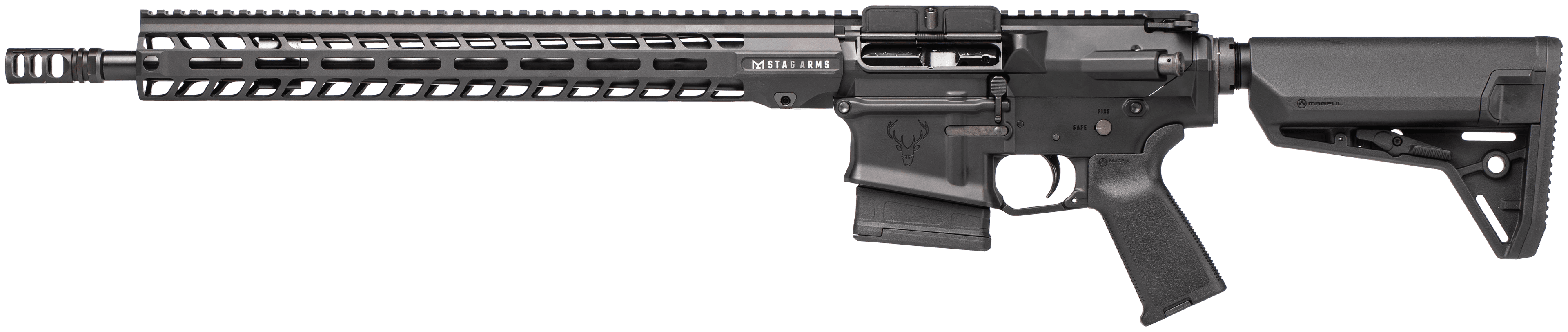 Stag Arms STAG10010142 Stag 10 Marksman 308 Win 18" 10+1 Black Hard Coat Anodized Rec Black Adjustable Magpul SL-S Stock Black Magpul MOE Grip