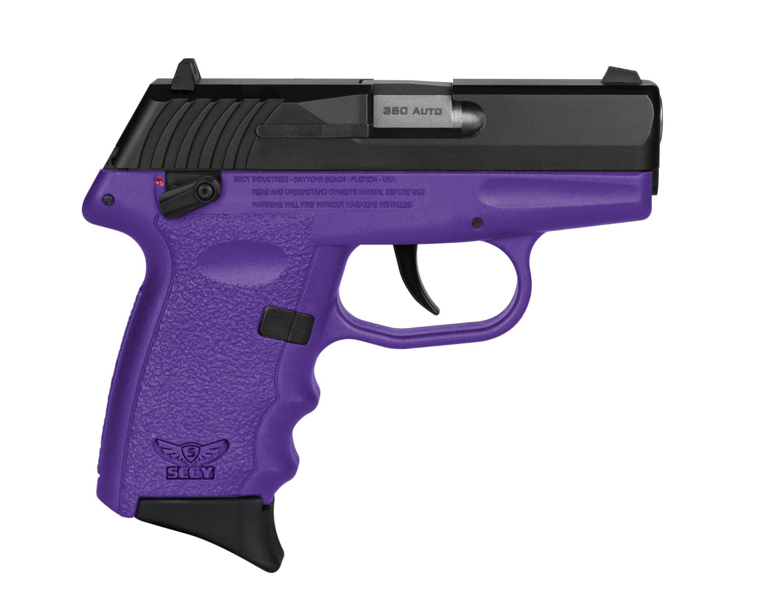 SCCY CPX-4 Sub-Compact Pistol - Black / Purple | .380 Auto | 3" Barrel | 10rd | Ambidextrous Safety