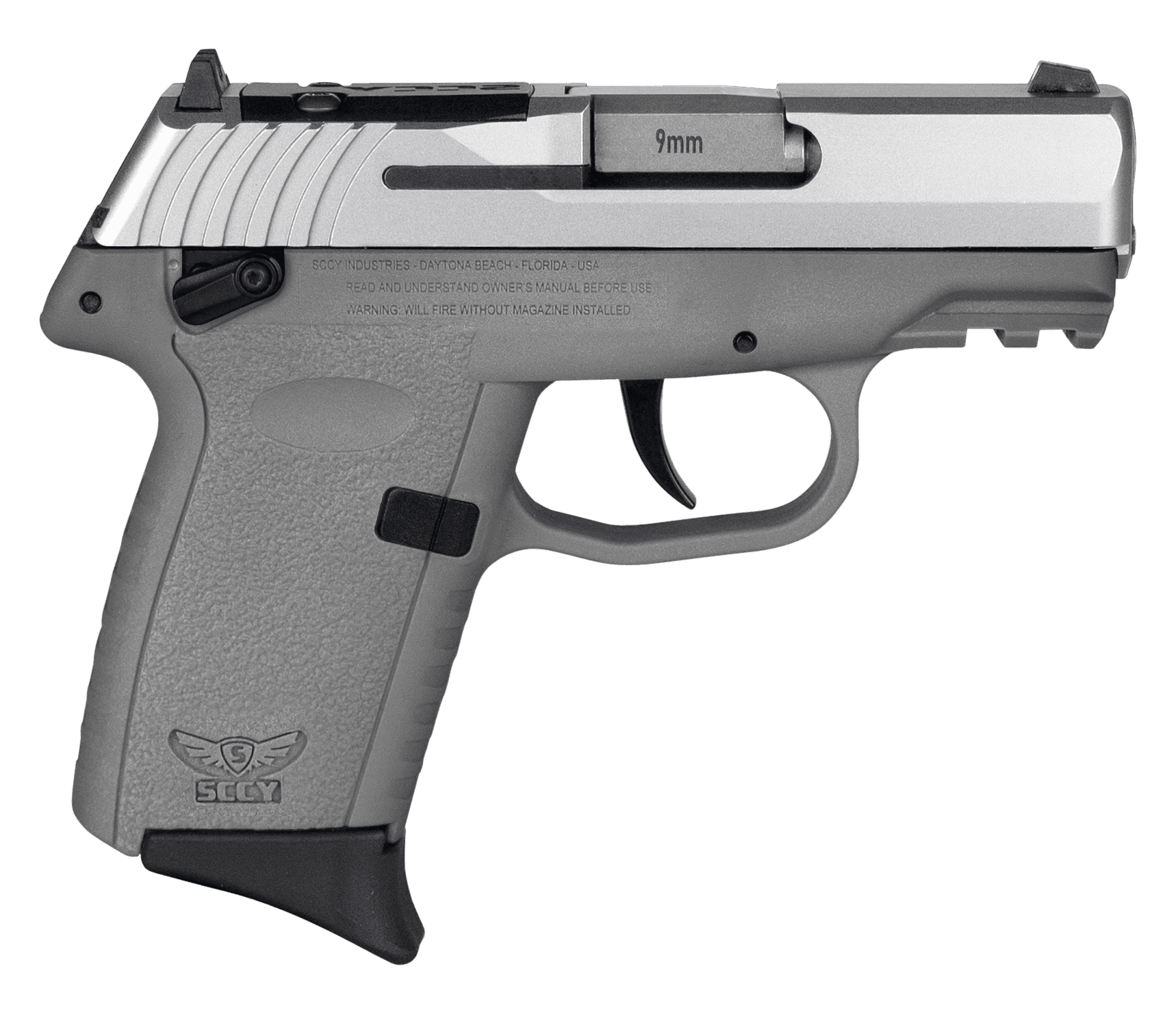 SCCY CPX-1 Gen 3 Sub-Compact Pistol - Stainless / Gray | 9mm | 3.1" Barrel | 10rd | Ambidextrous Safety | Red Dot Ready