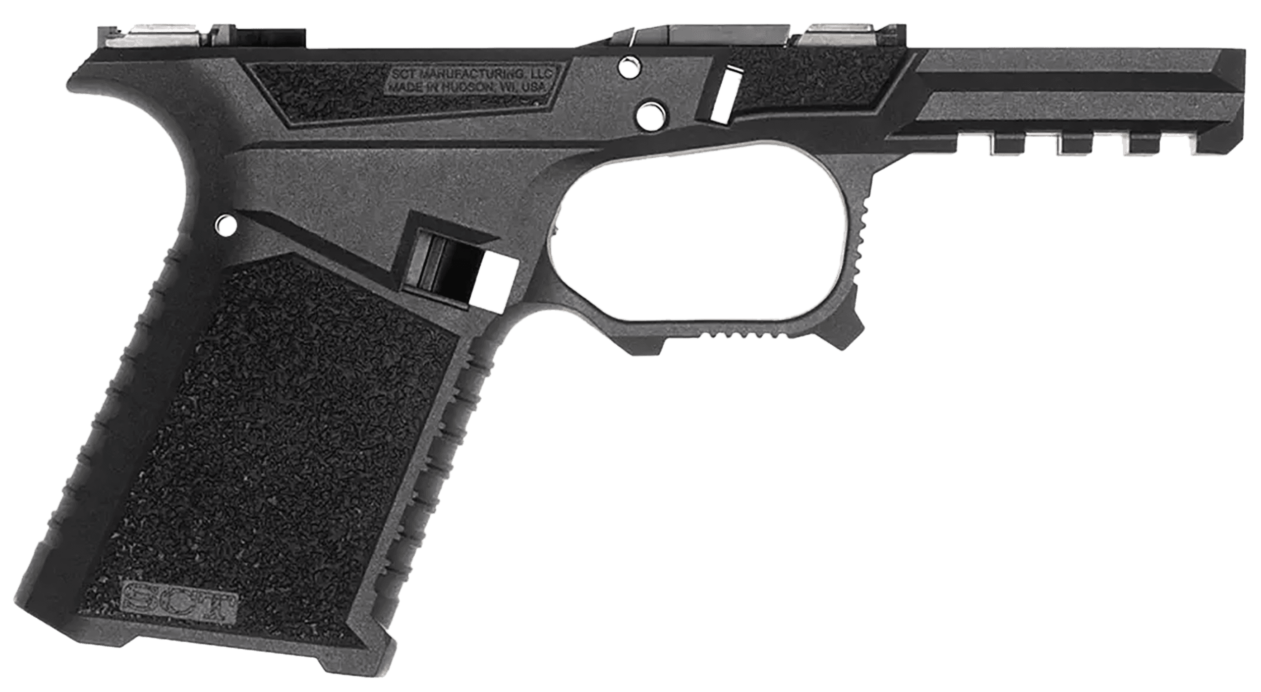 Sct Manufacturing 225000100 Compact  Compatible w/ Gen3 19/23/32 Black Polymer Frame Aggressive Texture Grip Includes Locking Block