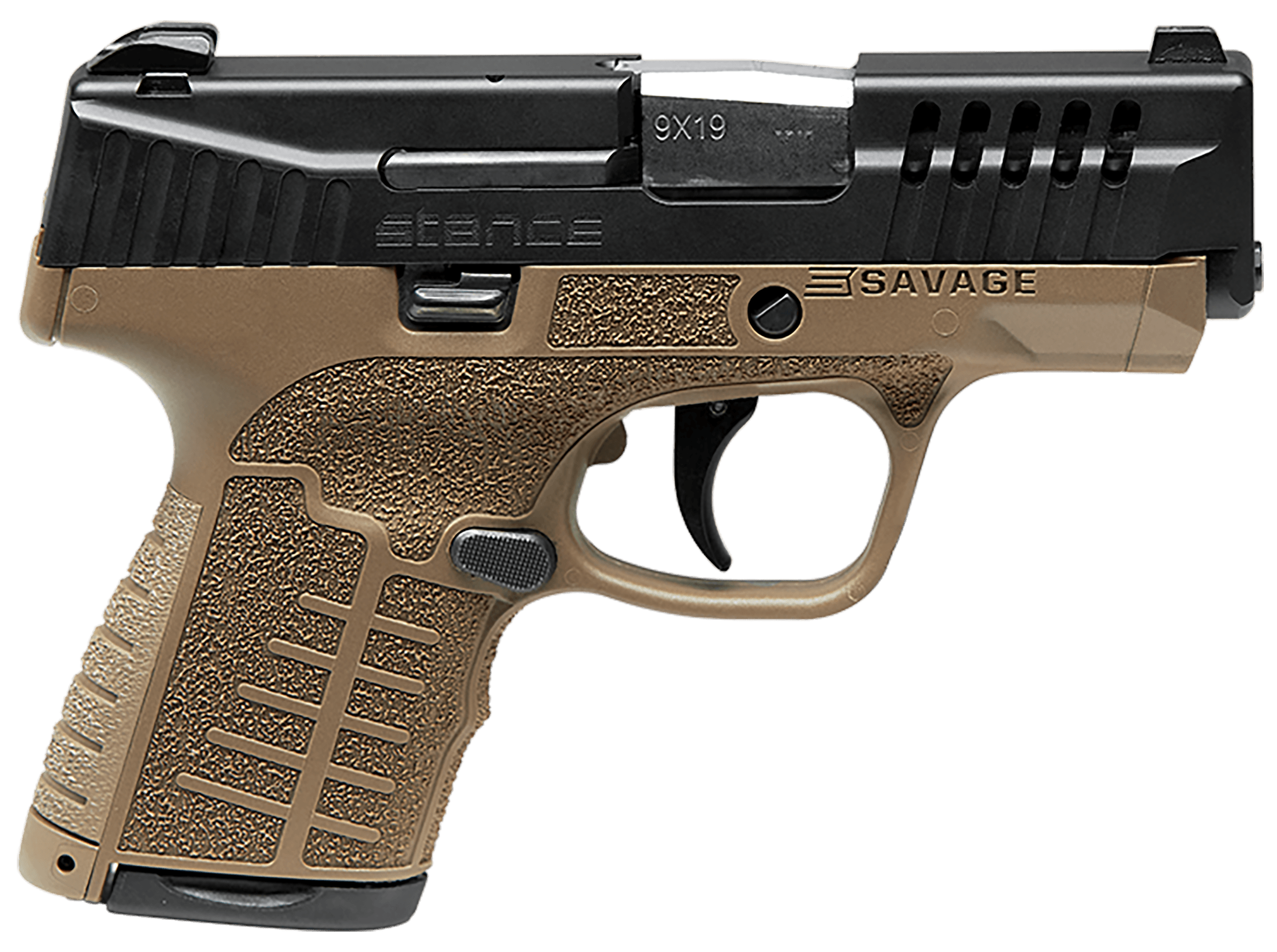Savage Stance 9mm Luger 3.2in 7rd FDE Ported Slide Night Sights