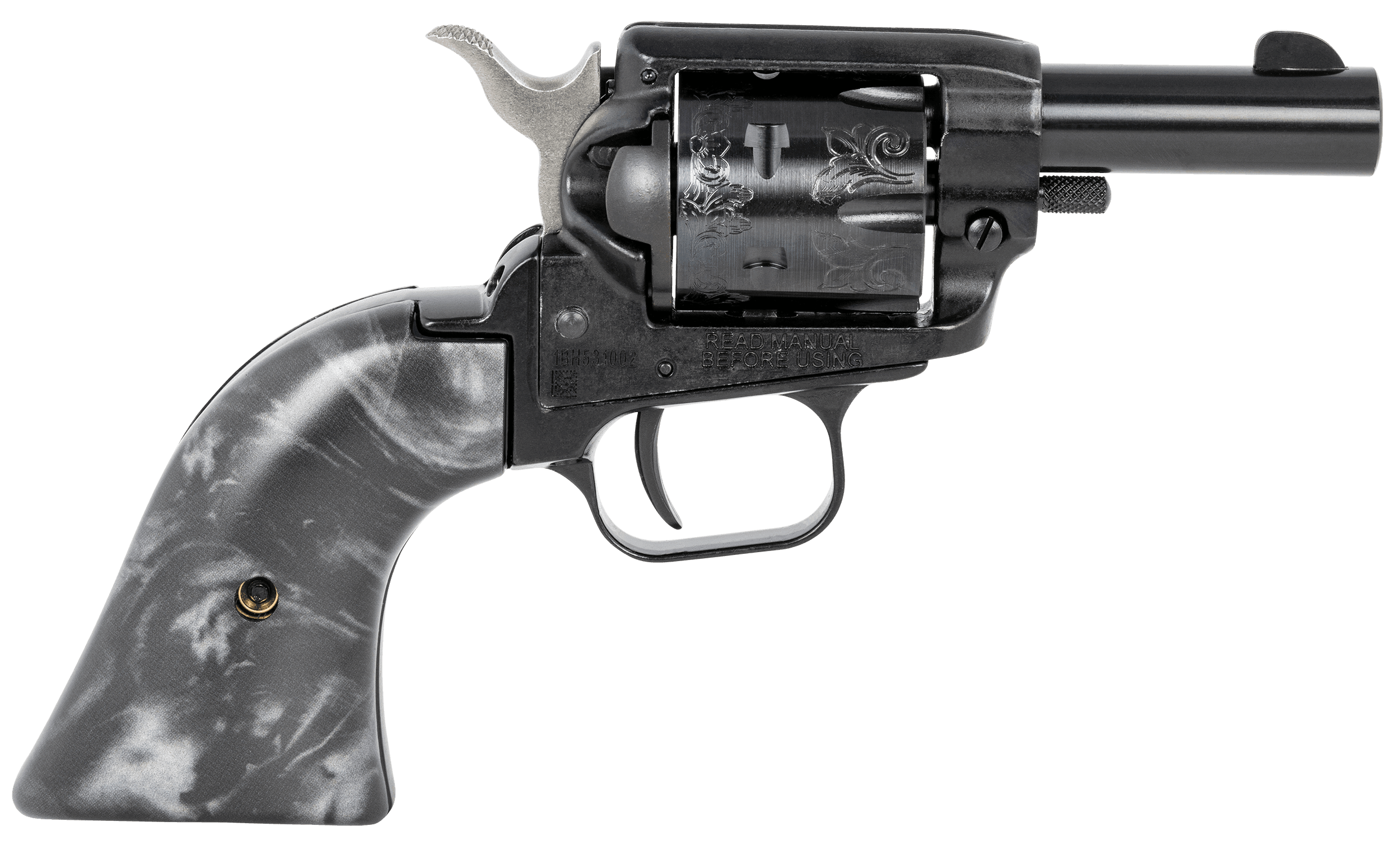 Heritage Barkeep 22 LR 2 in 6 Shot Black Pearl Grip Engraved Cylinder