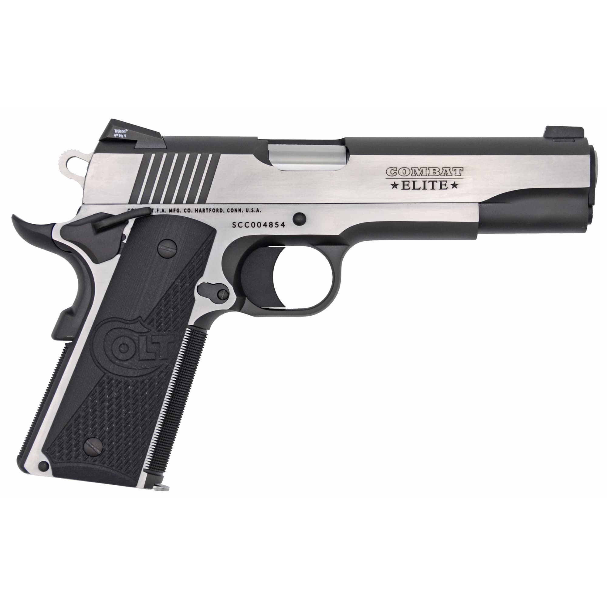 Colt 1911 Combat Elite Commander 9mm 5 inch 9+1 Two-Tone Elite Stainless G10