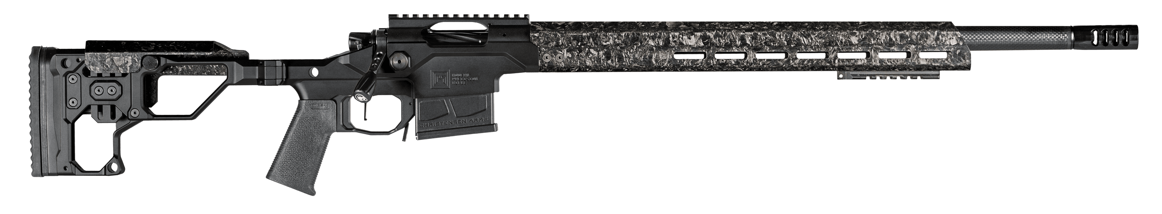 Christensen Arms 8010300202 Modern Precision  6.5 Creedmoor 5+1 24" Threaded Carbon Fiber Barrel, Black Nitride Finish, Black Anodized with Folding Stock, Polymer Grip