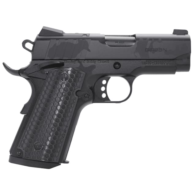 Girsan 391150 MC1911 SC Influencer Sub-Compact 9mm Luger 7+1 3 3.40" Black Steel Barrel, Black Camo Optic Ready/Serrated Steel Slide & Frame w/Picatinny Rail & Beavertail, Black Polymer Grip