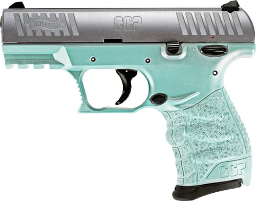 Walther Arms CCP M2 Pistol 380 ACP 3.54 in 8 Rounds Angel Blue Stainless
