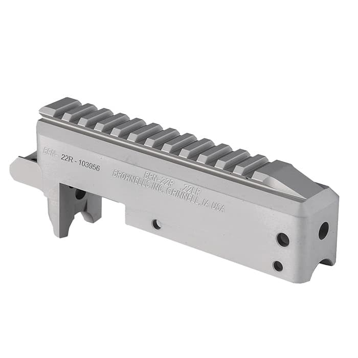 Brownells BRN-22 22 Long Rifle Stripped Receiver Railed Top Natural Finish