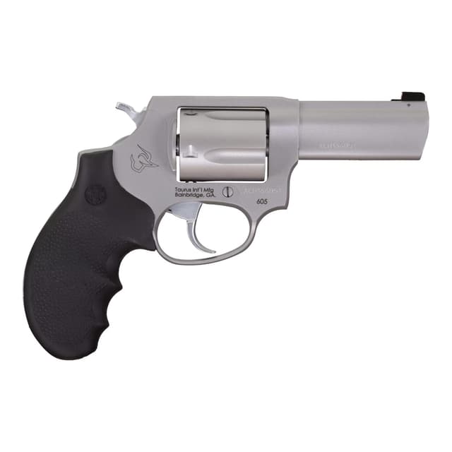 Taurus Defender 605 Revolver - Stainless Steel | 357 Mag / 38 Spl +P | 3" Barrel | 5rd | Front Night Sight | Hogue Rubber Grip