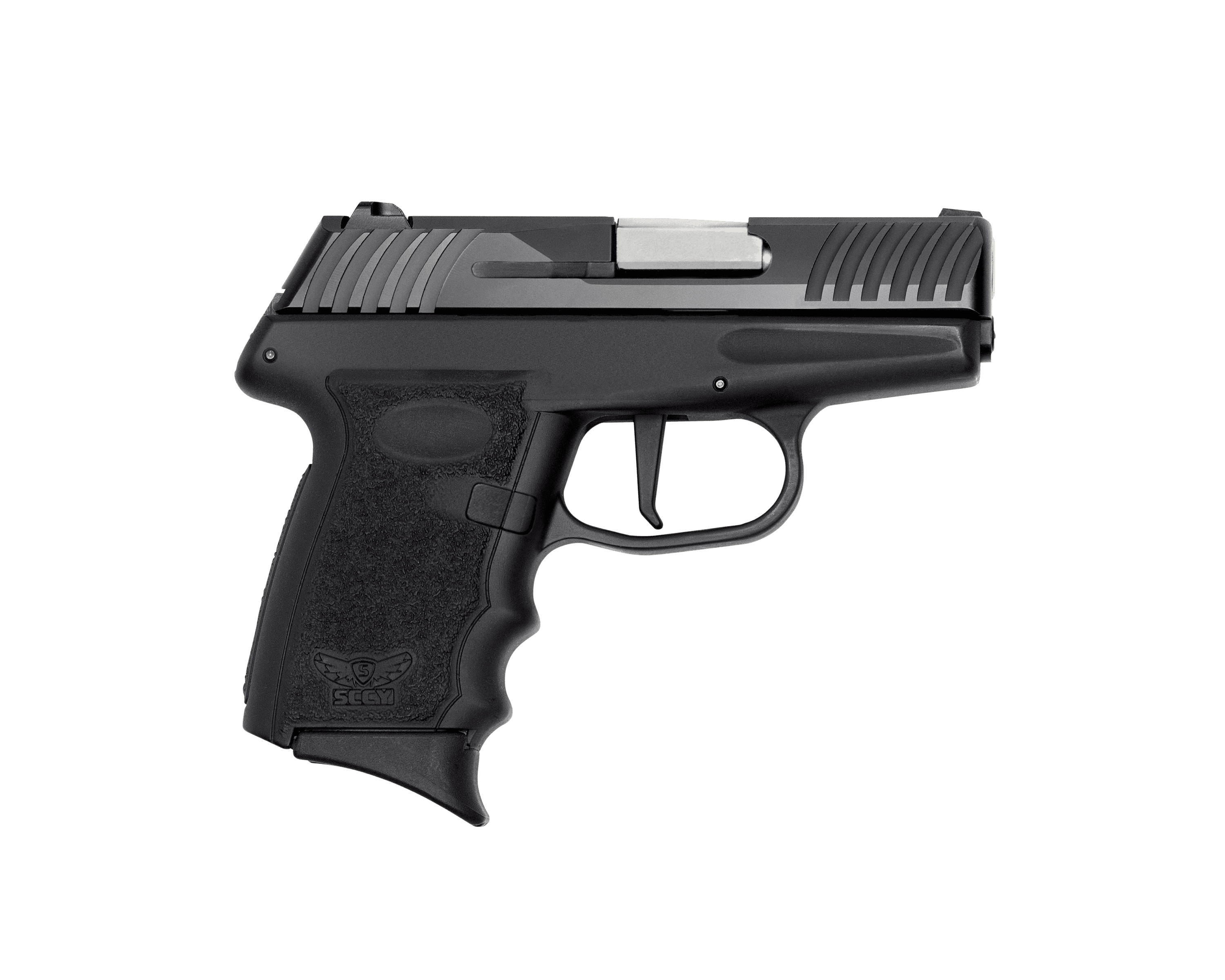 SCCY Industries DVG1CBE DVG-1  Striker Fire 9mm Luger Caliber with 3.10" Barrel, 10+1 Capacity, Black Finish Frame, Serrated Black Nitride Stainless Steel Slide & Finger Grooved Polymer Grip