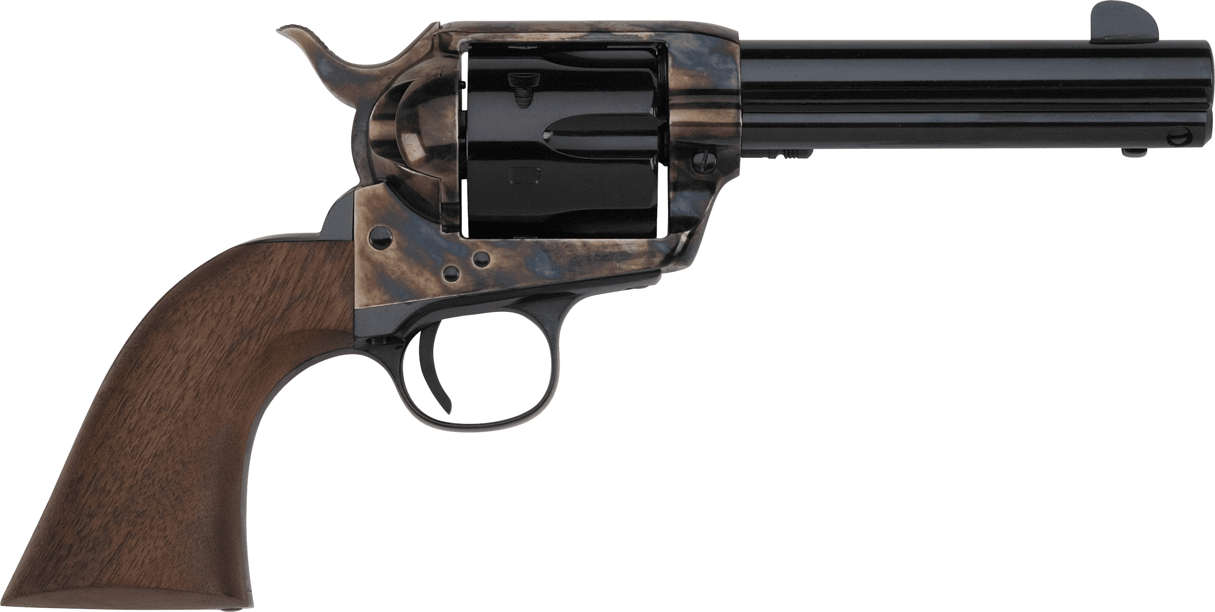 Pietta 1873 GWII Californian Revolver 45 LC 4.75 in. Case hardened/Blue Walnut Grip
