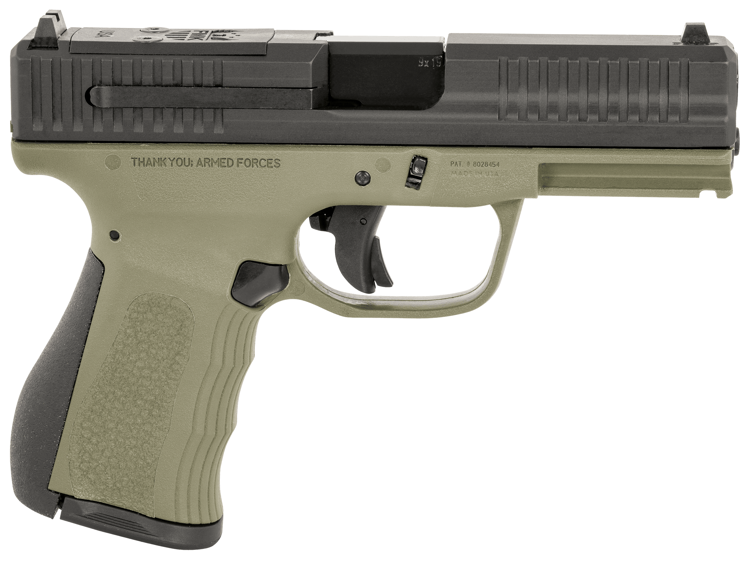 FMK Mach 9 G3 Pistol 9mm OD Green 14 Rd.