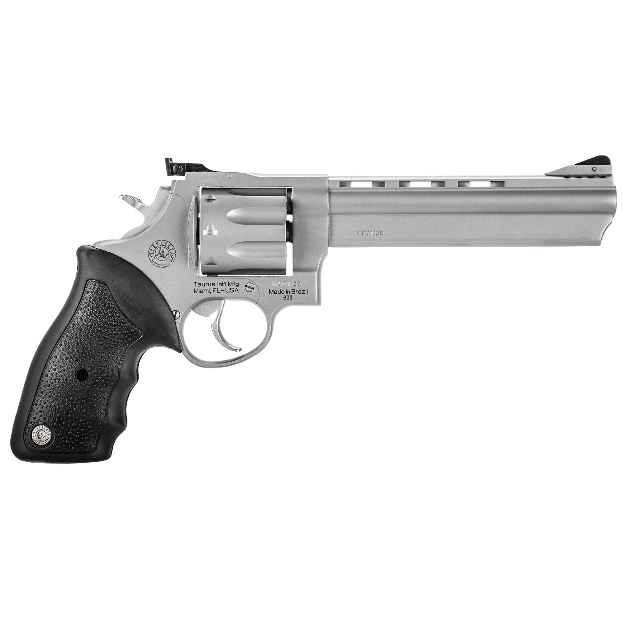Taurus 608 Revolver - Stainless Steel | 357 Mag / 38 Spl +P | 6.5" Barrel | 8rd | Rubber Grip