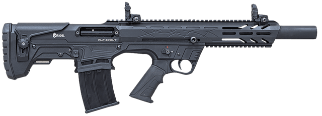 Citadel Pup Scout Bullpup, 12GA, 18.5in. Barrel, 5rd, Adj. Comb - Black (FRPS1218)