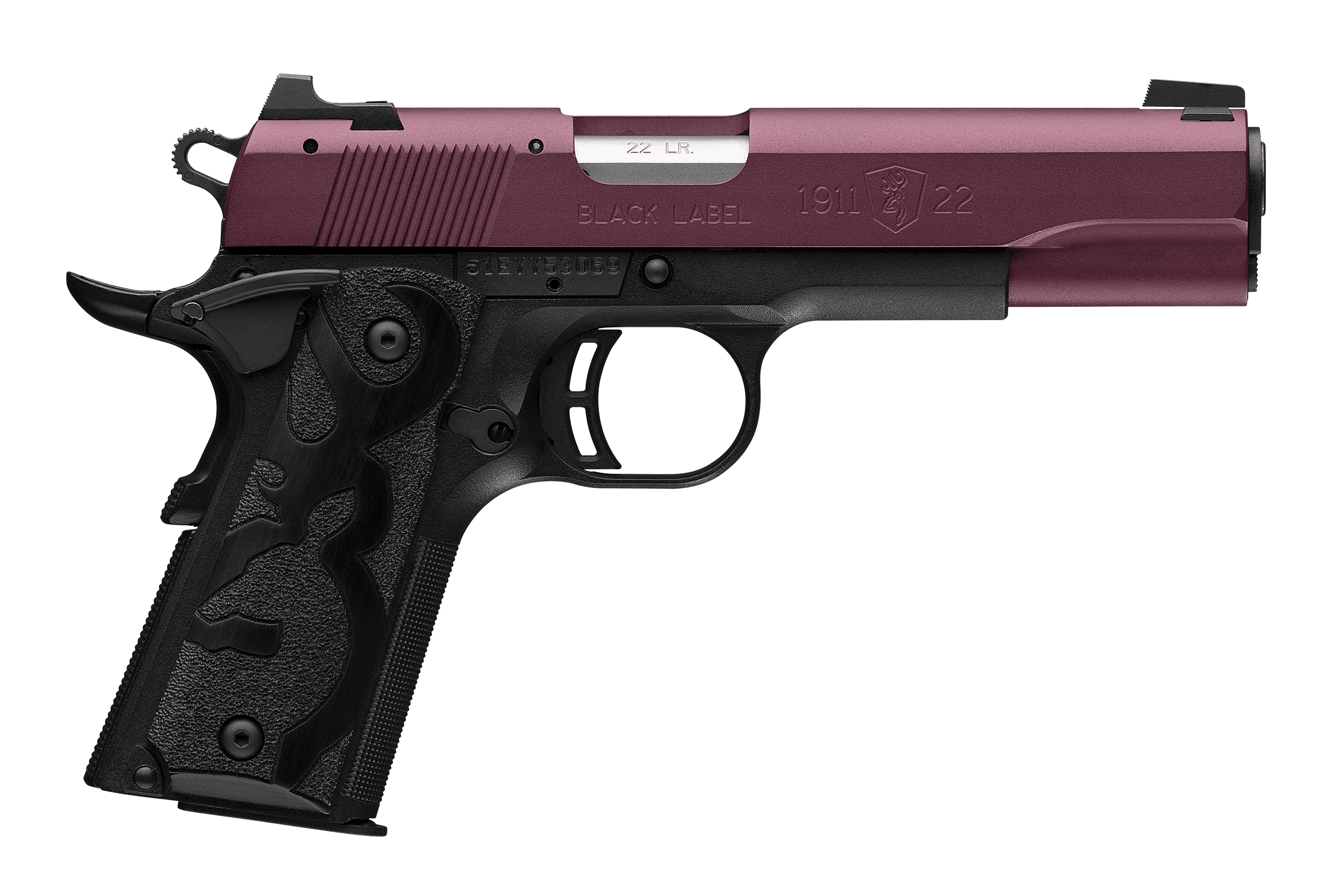 Browning 1911-22 22 Long Rifle 4.25 Inch 10 Rounds Matte Stainless Steel Cherry