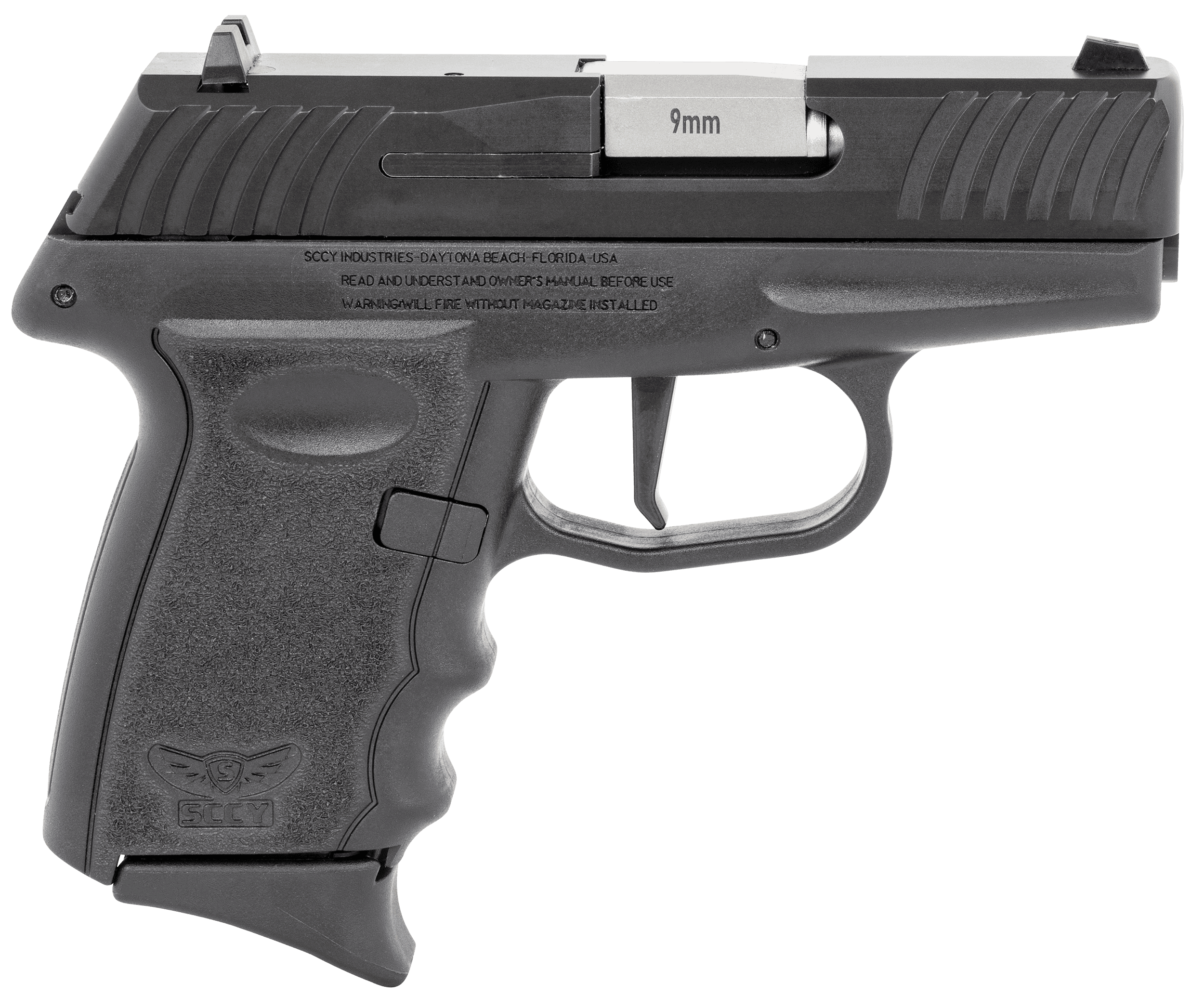 SCCY DVG-1 Sub-Compact Pistol - Black | 9mm | 3.1" Barrel | 10rd | No External Safety | Striker Fired | Red Dot Ready