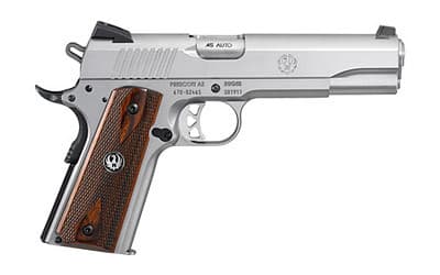 Ruger Sr1911 45 Acp 5 inch 8 Rounds Stainless Steel Hardwood Grip