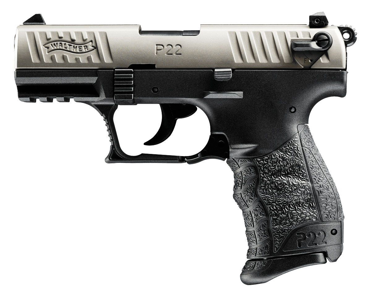 Walther Arms P22 22 Long Rifle 3.42" 10 Rounds Nickel Serrated Steel Slide