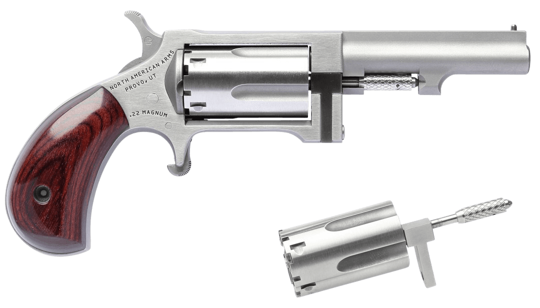 NAA Sidewinder Revolver Combo 22 LR/.22 WMR Stainless/Wood 2.5 in. 5 rd.
