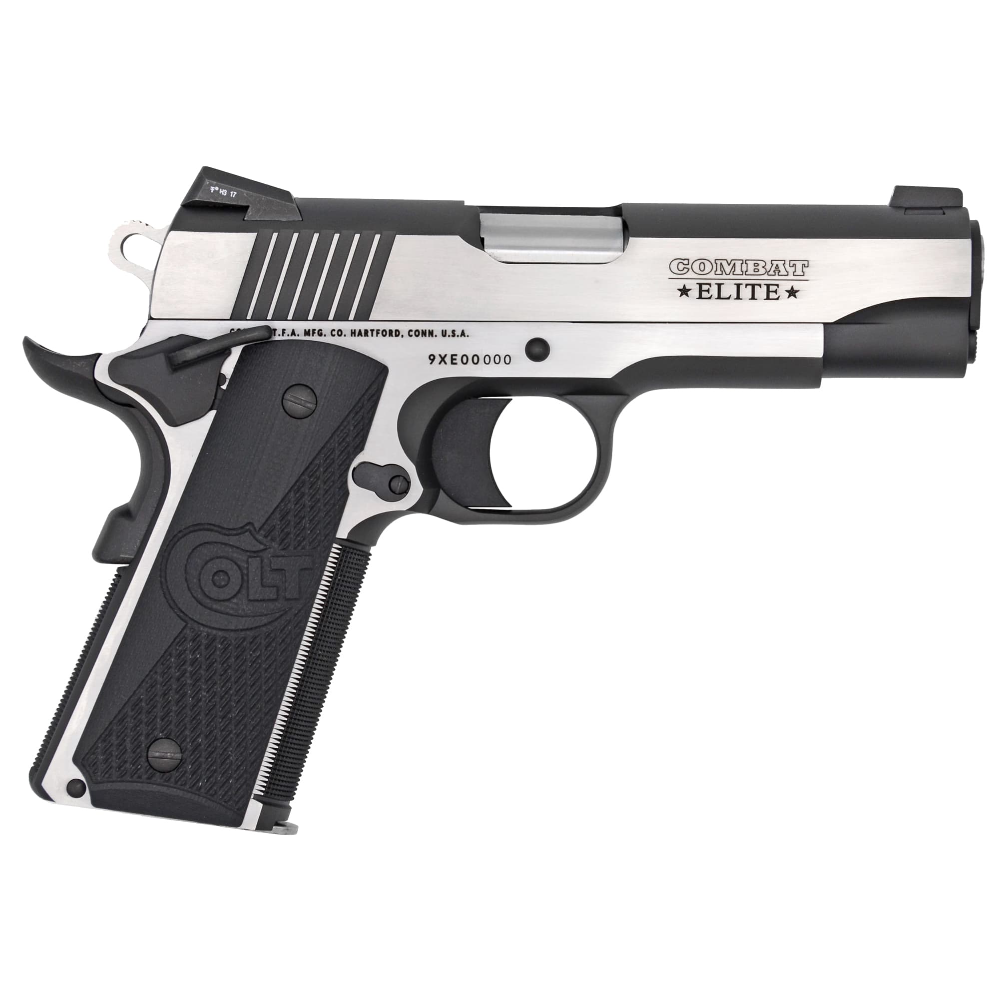 Colt 1911 Combat Elite Commander 9mm Luger 4.25 inch 8+1 Two Tone Stainless