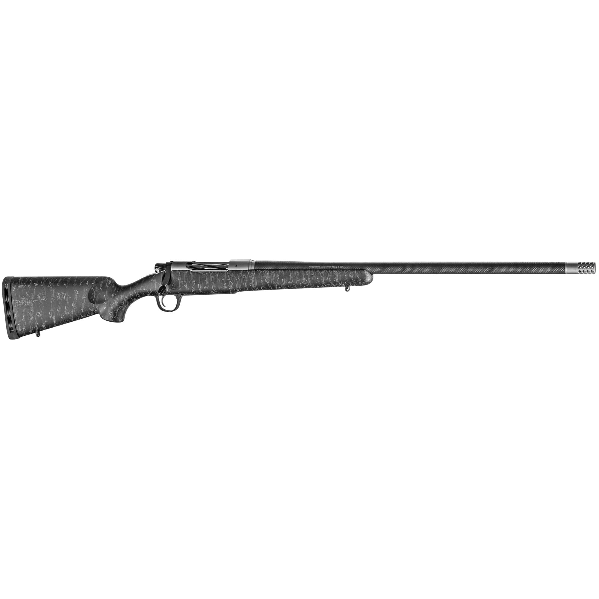 Christensen Arms CA10299215411 Ridgeline  300 Win Mag 3+1 26" Carbon Fiber/Threaded Barrel, Tungsten Gray Cerakote, Black with Gray Webbing Stock
