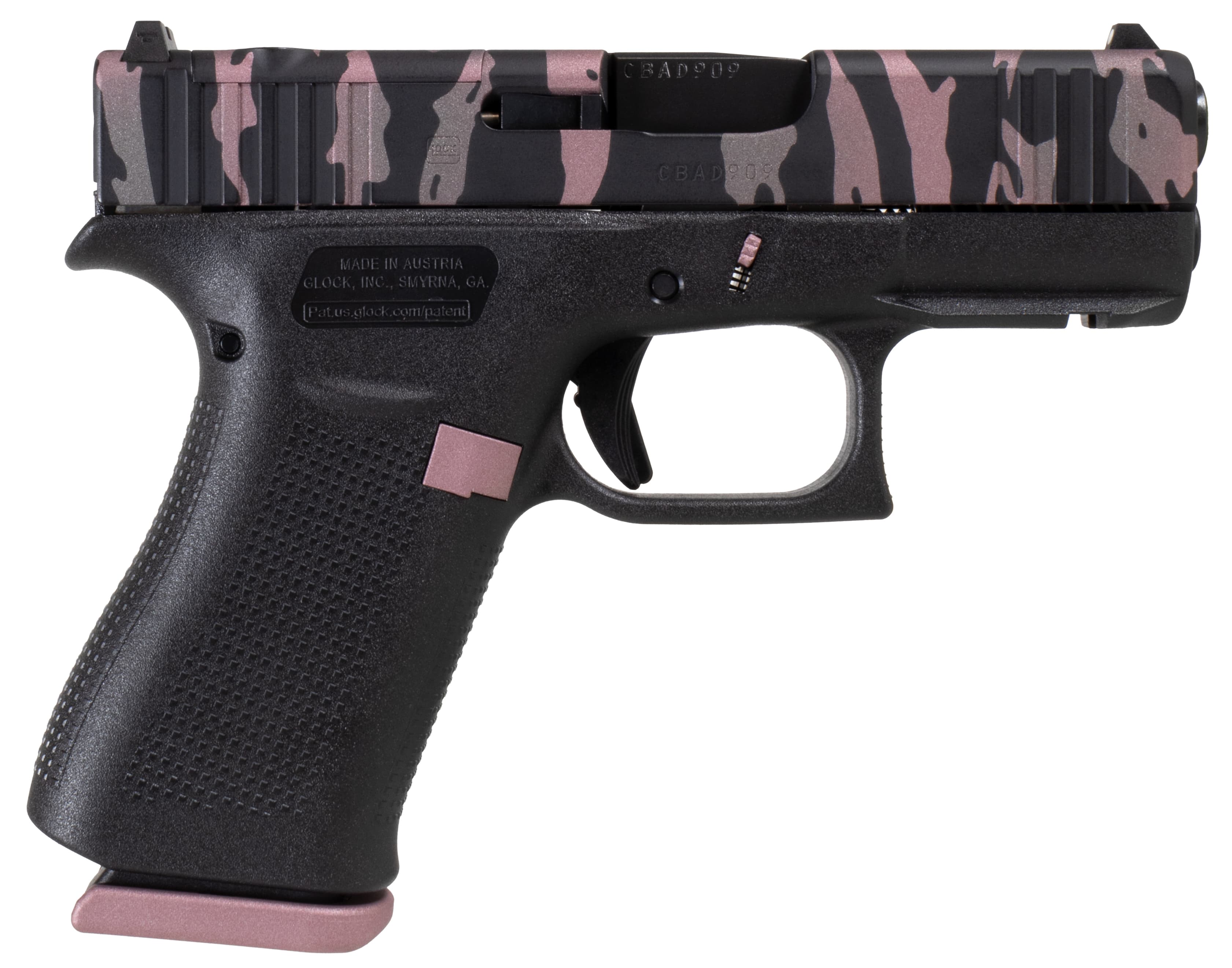 Glock 43X Mos 9mm Luger 3.4in Barrel 10rd Pink Champagne