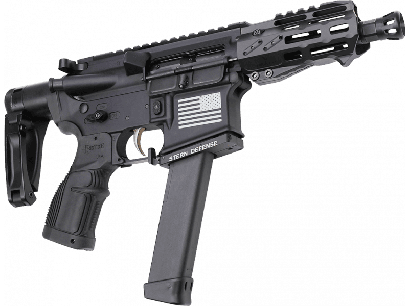 Fostech Bulldog Tech-15 Pistol - Black | 9mm| 4.5" Barrel | 4" Mach-2 Rail | Deadfoot Arms SCW | Tailhook Brace | Installed Echo-II Trigger