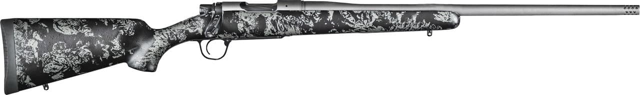 Christensen Arms 8010119000 Mesa FFT 7mm PRC 3+1 22" Threaded Barrel, Tungsten Gray Cerakote, Black with Gray Webbing Stock