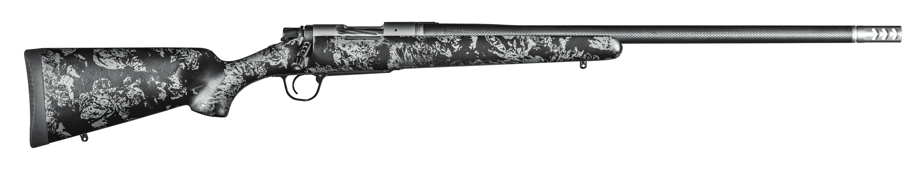 Christensen Arms 8010614900 Ridgeline FFT 270 WSM 3+1 20" Carbon Fiber/Threaded Barrel, Stainless Steel, Black with Gray Accents Stock