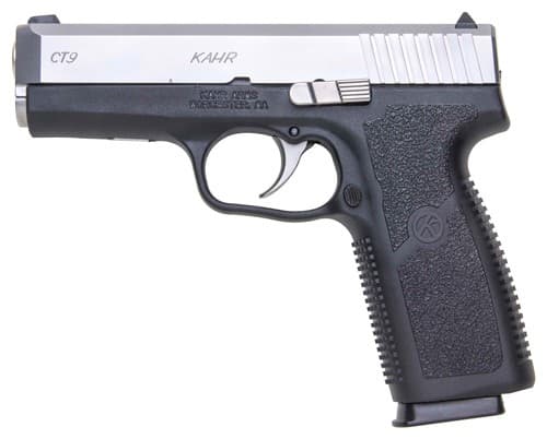 Kahr Arms CT9093 CT9  9mm Luger 8+1, 4" Stainless Steel Barrel, Matte Serrated Stainless Steel Slide, Black Polymer Frame, Black Textured Polymer Grip, No Safety,