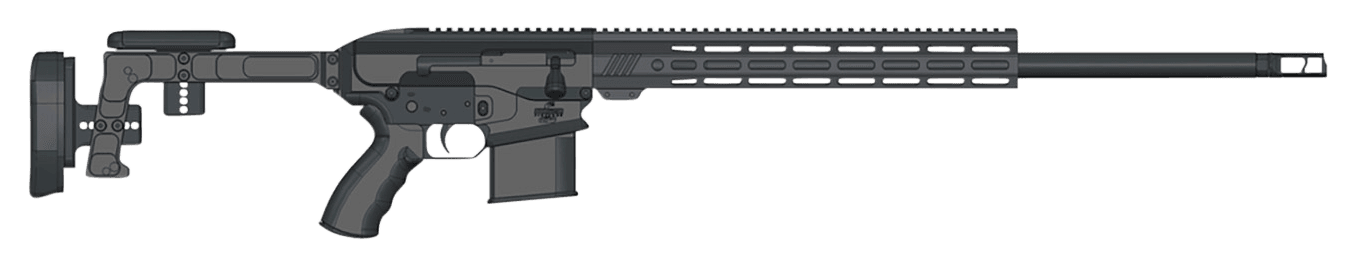 Bushmaster 0110003BLK BA30  6.5 Creedmoor 10+1 24" Black Threaded Barrel, Black Hard Coat Anodized 14" M-LOK Handguard, Black Aluminum Chassis Folding Stock, AR Style Grip, Ambidextrous