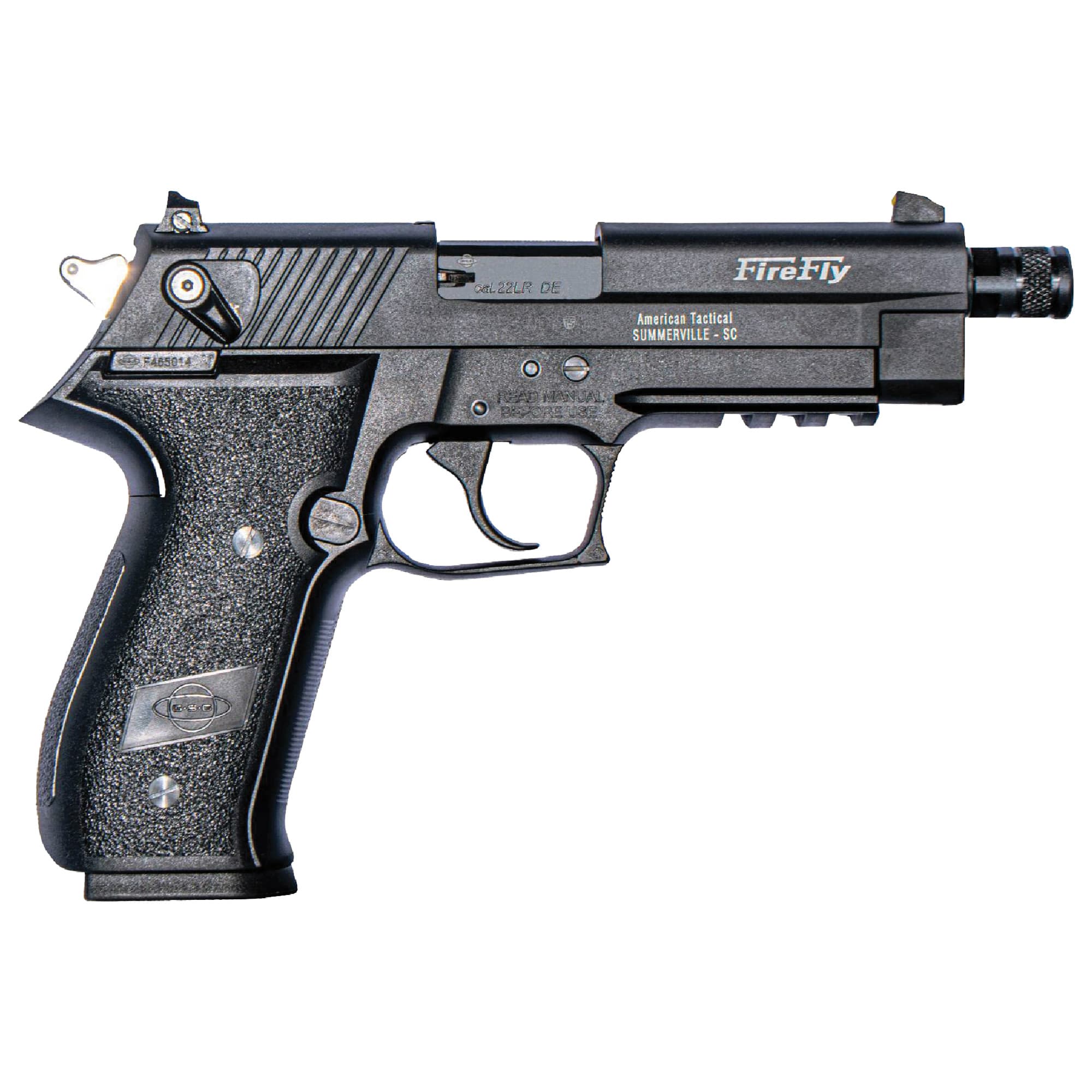 GSG Firefly Pistol 22 LR. 4.9 in. Black Threaded Barrel 10 rd.